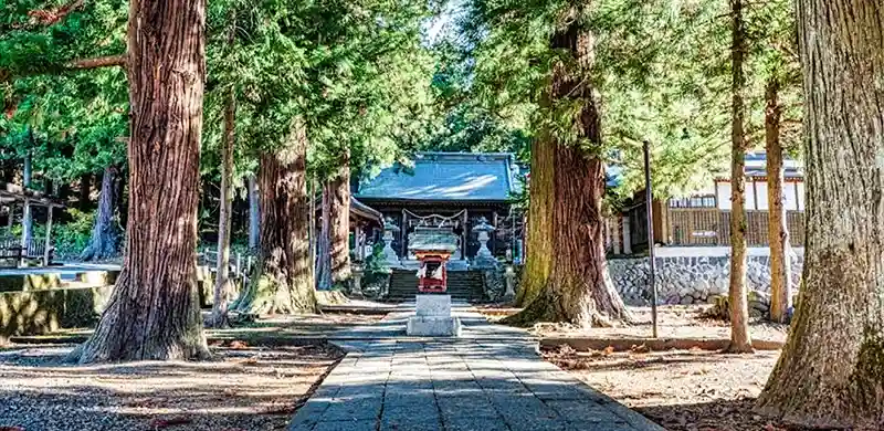 Kawaguchiko Asama Shrine and its ancient cedar trees, historical temples in the Fuji Five Lakes area of Yamanashi